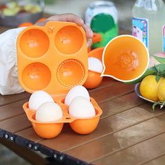 2/4/6 Grid Egg Storage Box Outdoor Portable Egg Case With Handle for Outdoor Camping Picnic Eggs Box Case Kitchen Organizer Case