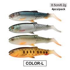 Spinpoler Predator Soft Fishing Lure Swimbait Paddle Tail Silicone Cannibal Artificial Bait Open Mouth Jig Head Bass Sea Wobbler