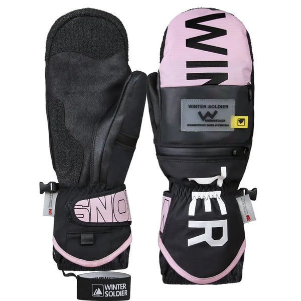 Professional Kevlar Super Durable Anti Slip Skiing Gloves With Built-in Wrist,  Waterproof And 30 temperature Warm 3M Ski Gloves