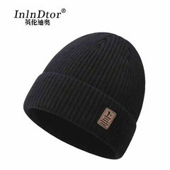 2024 new winter padded warm knitted cap wrapped head cap wool woolen cap men's double thickening set head ski cap