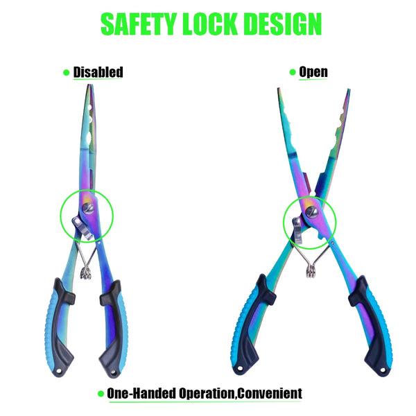 Lengthening Multifunctional Fishing Pliers 420 Stainless Steel Tackle Gear Scissors Hooks Remover Sea Outdoor Tools Line Cutter