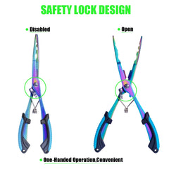 Lengthening Multifunctional Fishing Pliers 420 Stainless Steel Tackle Gear Scissors Hooks Remover Sea Outdoor Tools Line Cutter