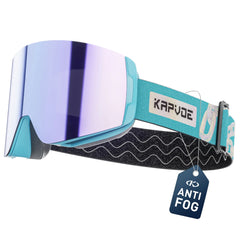 KAPVOE Men Photochromic Ski Goggles OTG Snowboard Glasses Women Anti Fog Magnetic Lens UV400 Protection Snow Sports Eyewear