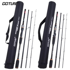 Goture Xceed 4 Setions Travel Fishing Rod With Fuji Guide Ring Carbon Fiber 1.98-3.6M Spinning Casting Lure Rod For Carp Fishing