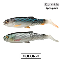 Spinpoler Predator Soft Fishing Lure Swimbait Paddle Tail Silicone Cannibal Artificial Bait Open Mouth Jig Head Bass Sea Wobbler