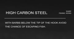 FTK High Carbon Steel Fishing Hooks 12Pcs/Pack Automatic Flip Sharp with ring 6-13# Barbed Fishhook for Carp Fishing Accessories