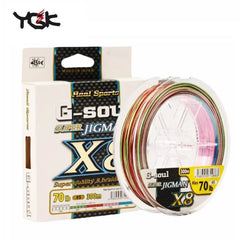 Japan Original 200M 300M YGK G-SOUL X8 JIGMAN 8 Braided Multicolour Fishing Line PE Line High Stength for Bass Carp Fishing Ree