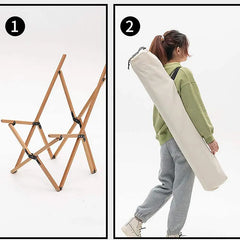 Picnic Fishing Leisure Chair Portable Canvas Wood Folding Butterfly Chair Foldable Camping Chair Outdoor Furniture
