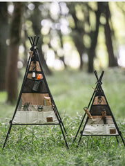 Naturehike Camping Accessories Picnic Canvas Storage Bag 156g/272g Triangle Layered Multi Pocket Rack Side Hanging Bag Travel