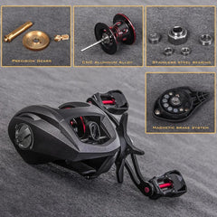 Baitcasting Fishing Reels 10 1 Bearings 6 3 1 Gear Ratio Magnetic Brake System for Saltwater Freshwater
