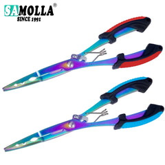 Lengthening Multifunctional Fishing Pliers 420 Stainless Steel Tackle Gear Scissors Hooks Remover Sea Outdoor Tools Line Cutter