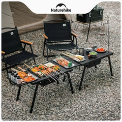 Naturehike-Folding Camping IGT Table Portable Camp BBQ Grill Table Removable Outdoor Picnic Fishing Camping Table CNK2300CW014