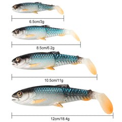 Spinpoler Predator Soft Fishing Lure Swimbait Paddle Tail Silicone Cannibal Artificial Bait Open Mouth Jig Head Bass Sea Wobbler