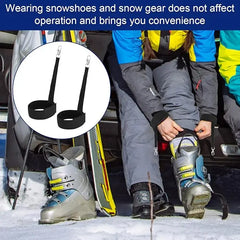 Nylon Ski Glove Leashes with Metal Button Strap Wrist Straps Glove Carrier Sling Clips Gear Winter Snow Sport Skiing Handcuffs