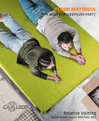 Thick Memory Foam Camping Mattress Sleeping Pad [Car/Tent/Cot] 3 Inch Portable Floor Mat Roll Up for Guests Kids Adult Sleepover