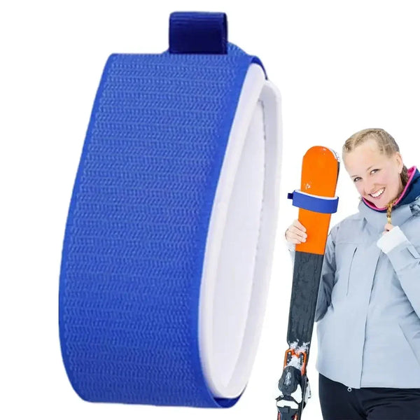 Outdoor Skis Fixing Band Ski Brake Retainer Skiing Straps Skijoring Skis Fixing Band Wrap Snowboarding Straps Sled Ski Accessary