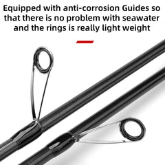 FISHINGFANS Squid Lure Egi Rod 832M/ML Squid Size high carbon Egging fishing rod Rod Spinning Rod light carbon egging rod