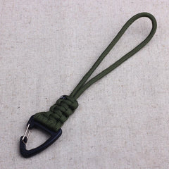 1Pcs 20cm 6 Styles Paracord Keychain Military Braided Nylon Lanyard Metal Triangle Buckle High Strength Parachute Cord Carabiner