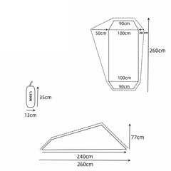 Backpacking Tent 1 Person Ultralight Aluminum Pole Stormproof Camping Tent Suitable for Four Seasons Single Person Tent