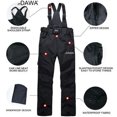 Goose Down Fishing Jacket, Winter Skiing Suit, Men's Windproof Skiing White Suit, Vest, Pants Set, Snow Suit, Snowboard Suit