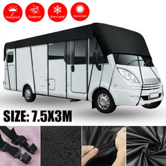 210D Motorhome Camper Top Tarp Cover RV Caravan Roof Cover Canopy Tarpaulin Waterproof Dust-proof Sunshade Anti-UV Protection