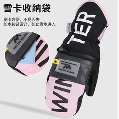 Professional Kevlar Super Durable Anti Slip Skiing Gloves With Built-in Wrist,  Waterproof And 30 temperature Warm 3M Ski Gloves