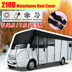 210D Motorhome Camper Top Tarp Cover RV Caravan Roof Cover Canopy Tarpaulin Waterproof Dust-proof Sunshade Anti-UV Protection