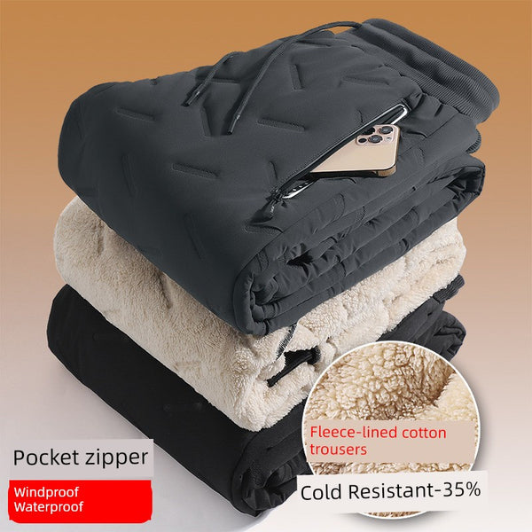 Windproof Waterproof Men's and Women's Same Style Thickened Fleece Cotton Pants Warm Cotton-Padded Trousers Winter New Arrival Cashmere Cotton Pants Men