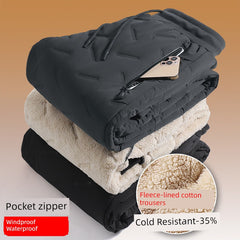 Windproof Waterproof Men's and Women's Same Style Thickened Fleece Cotton Pants Warm Cotton-Padded Trousers Winter New Arrival Cashmere Cotton Pants Men