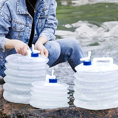 Outdoor Folding Square Water Bag, Car Portable Thickened Bucket, Field Drinking Water Storage Tank