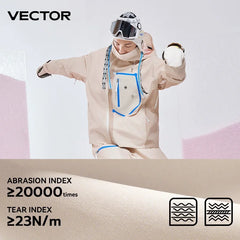 VECTOR Men Women Ski Jacket Winter Warm Windproof Waterproof Outdoor Sports Snowboard Ski Coat Trousers Snow Clothes Women