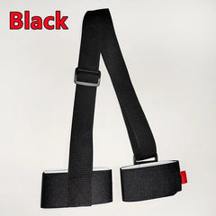 New Skiing Pole Shoulder Hand Carrier Lash Handle Straps Adjustable Buck Hook Loop Protecting Black Nylon Ski Handle Strap Bag