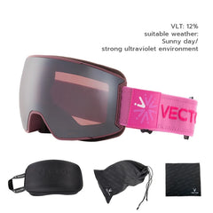 VECTOR Ski Goggles Men Snowboard Glasses Women Winter Outdoor Snow Sunglasses UV400 Double Layers Lens Anti-Fog Skiing Goggles