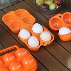 2/4/6 Grid Egg Storage Box Outdoor Portable Egg Case With Handle for Outdoor Camping Picnic Eggs Box Case Kitchen Organizer Case