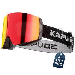 KAPVOE Men Photochromic Ski Goggles OTG Snowboard Glasses Women Anti Fog Magnetic Lens UV400 Protection Snow Sports Eyewear
