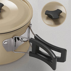 Outdoor Camping Cooker Set Outdoor cookware camping cookware Wild water kettle Cooking Cooker Portable set pot picnic equipment