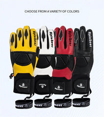 Professional Ski Gloves Snowboard Mittens Waterproof Goatskin Leather Winter Thermal Gloves for Men Women Snow Skiing Snowmobile