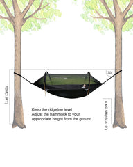 Camping Hammock Tent with Mosquito Net and RainFly，3 in 1 Waterproof Lightweight Sleeping Hammock , Travel Outdoor with Hiking