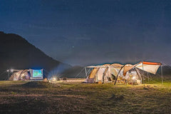 Naturehike Tent CLOUD BOAT 4 Rods Camping Tent 20㎡ Lobby 150D Windproof Rainproof Tunnel Tent With Camp Outdoor Family Tent