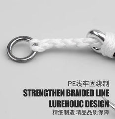 2pcs/bag High Carbon Steel Slow Single Hook Sea Fishing Hook Saltwater Fishing Metal Jigging Assist Hooks