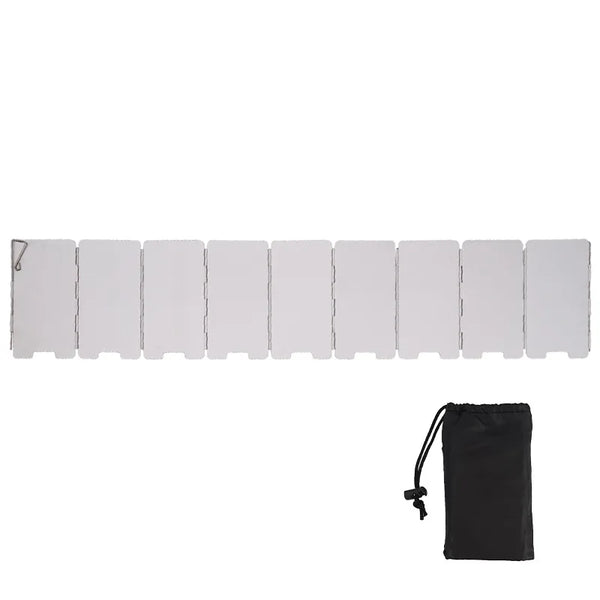 Outdoor Stove Wind Shield Camping Windscreen 9 Plates Foldable Gas Cookers Wind Deflectors Stove equipment Accessory tool