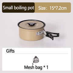 Outdoor Camping Cooker Set Outdoor cookware camping cookware Wild water kettle Cooking Cooker Portable set pot picnic equipment