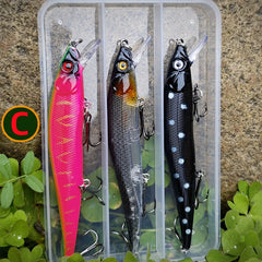 3PCS/box Japan Slow Sinking Minnow Fishing Lures 12cm 14g Jerkbait Bass Pike Carkbait Wobblers Swimbait Professional Bait