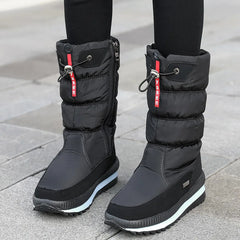 Women's Snow Boots Platform Winter Boots Waterproof Non-slip Boots Plush Fur Mid-calf Boot Fashion Warm Women Boot Botas Mujer