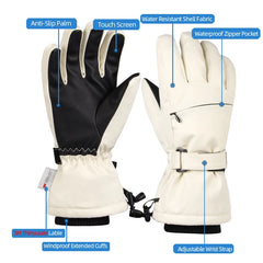 Winter Warm Skiing Gloves Windproof Women Snowboard Gloves Touch Screen Men Ski Gloves