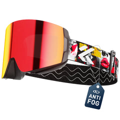 KAPVOE Men Photochromic Ski Goggles OTG Snowboard Glasses Women Anti Fog Magnetic Lens UV400 Protection Snow Sports Eyewear