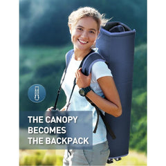 Beach Chair with Canopy Shade, Canopy Beach Chair for Adults with Cup Holder, Side Pocket for Camp