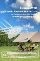 Naturehike 4-6 Person Windproof Large Awning Camping Tent with fishing Hiking Outdoor Tourism Beach Pergola SunShelter Tarp Rain