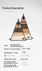 Naturehike Camping Accessories Picnic Canvas Storage Bag 156g/272g Triangle Layered Multi Pocket Rack Side Hanging Bag Travel