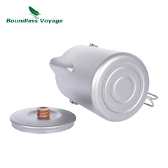 Boundless Voyage 1.5L Titanium Kettle Camping Coffee 500ml Tea Pot Coffee Maker Outdoor Travel Picnic Campfire Stovetop Kettle